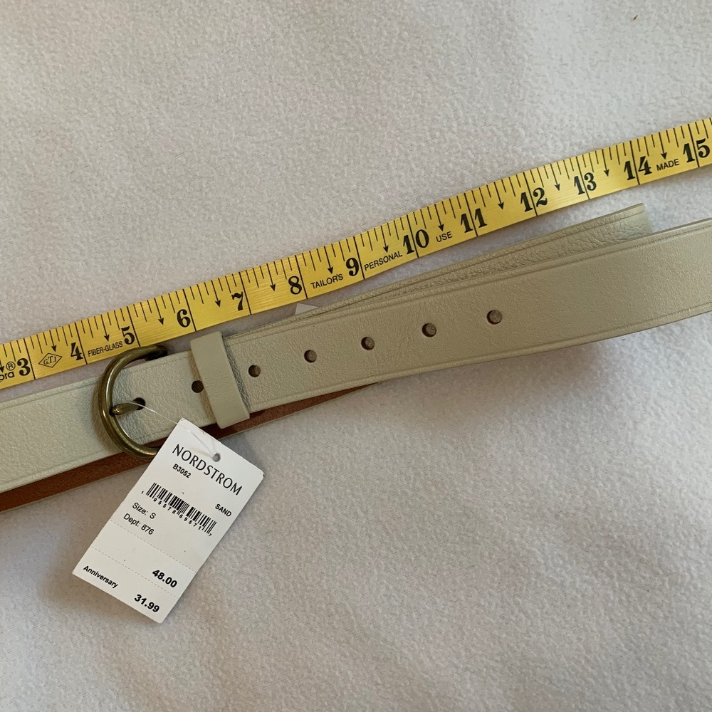 Madewell Ecru Leather Belt - Picture 8 of 14